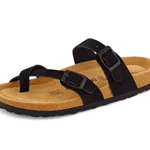 Women's Cushionaire Luna Cork footbed Sandal with +Comfort